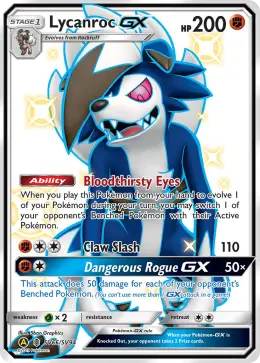 Lycanroc-GX card