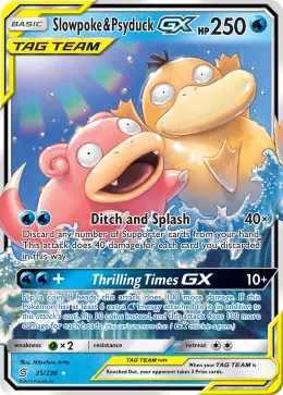 Slowpoke & Psyduck-GX card