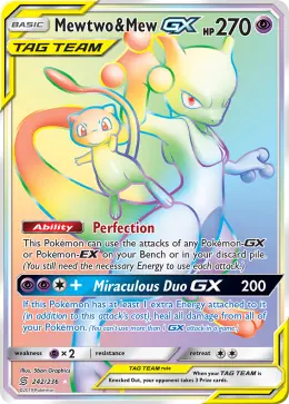 Mewtwo & Mew-GX card