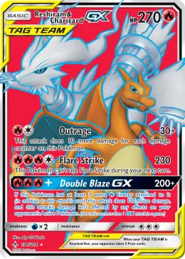 Reshiram & Charizard-GX card