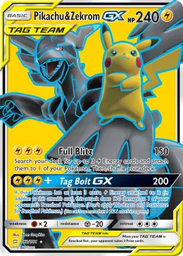 Pikachu & Zekrom-GX card