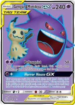 Gengar & Mimikyu-GX card