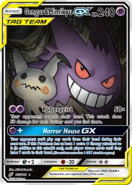 Gengar & Mimikyu-GX card