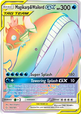 Magikarp & Wailord-GX card