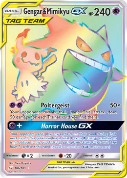 Gengar & Mimikyu-GX card