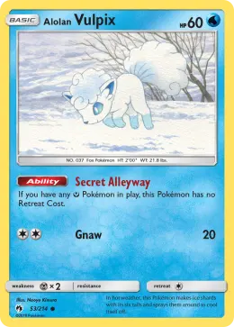 Alolan Vulpix card