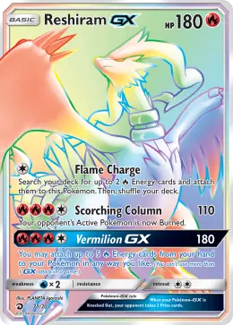 Reshiram-GX card