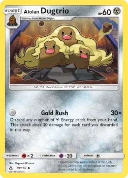 Alolan Dugtrio card