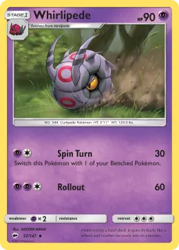 Whirlipede card