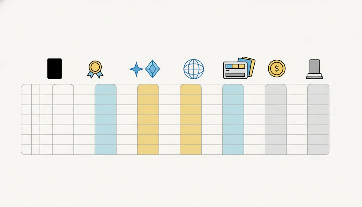 An unlabeled spreadsheet diagram shows the key data fields used in a card collection CSV.