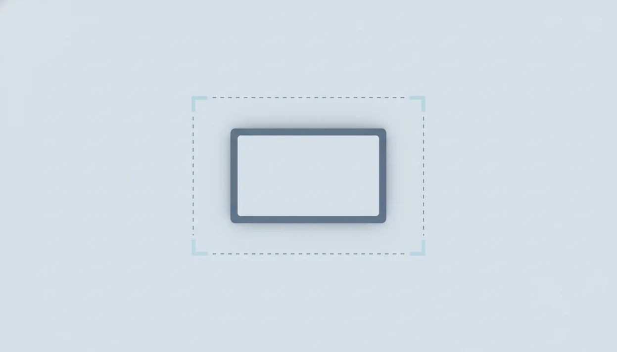 A simple diagram shows a trading card centered squarely inside a phone scanning frame.