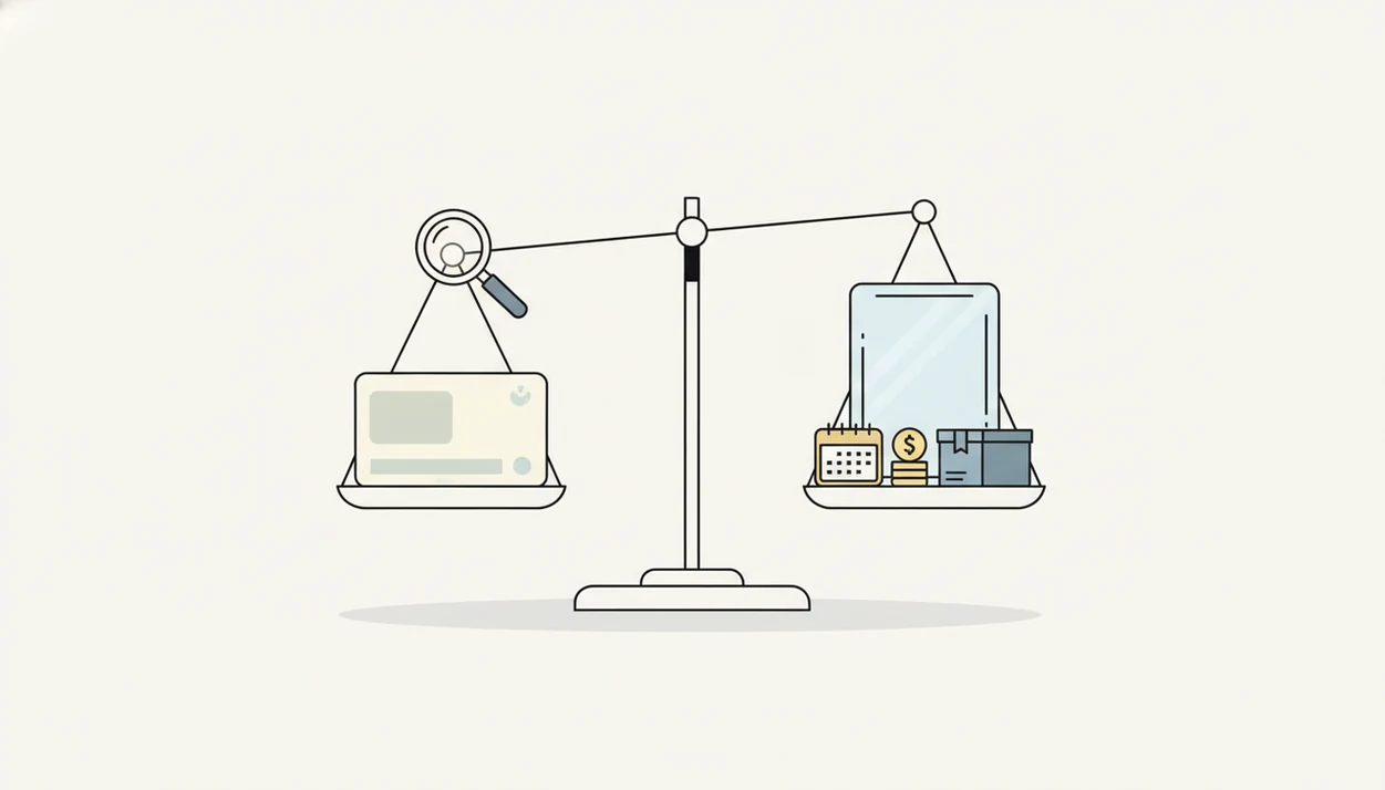A simple scale compares a raw card with grading costs, time, shipping, and slab certainty.